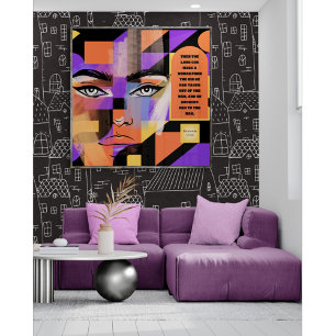 Abstract The Lord Made A Woman Christian Faith Poster