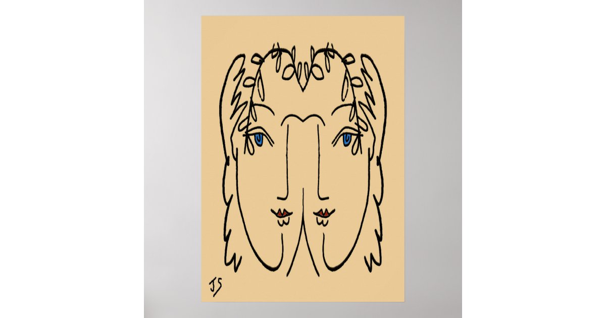 Abstract: The Twins Poster | Zazzle