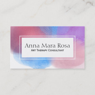 *~* Abstract Therapy Feminine Artistic Watercolor Business Card