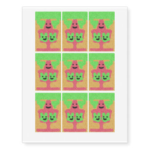 abstract three face pattern temporary tattoos