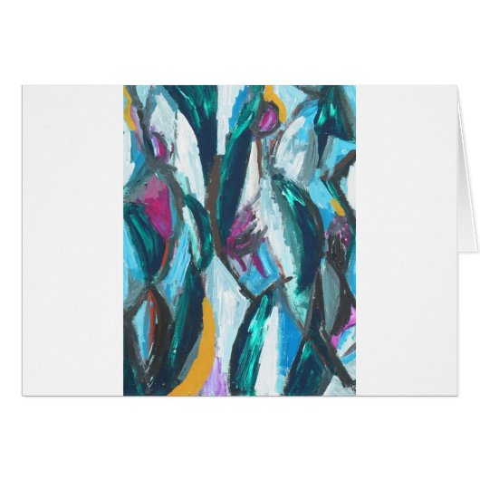 Abstract Three Graces (abstract expressionism) Cards (Front Horizontal)