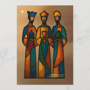 Abstract Three Wise Men Invitation