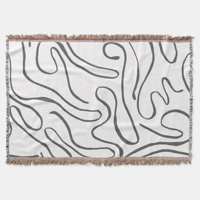 Abstract Throw Blanket – Stylish Modern Home Acces (Front)