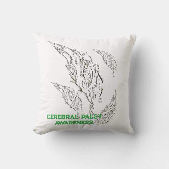 abstract throw pillow (Front)