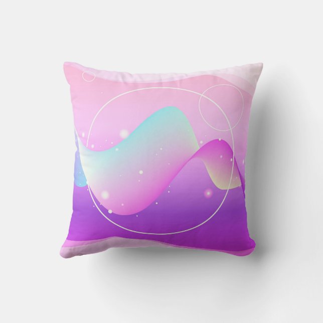 Abstract Throw Pillow (Back)