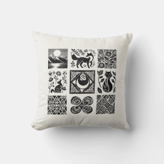 abstract throw pillow