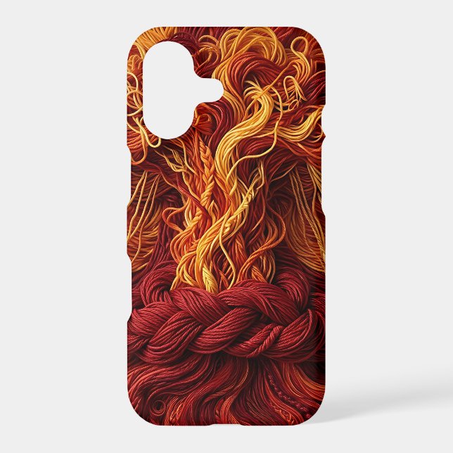 Abstract Thunderstorm Fire Red iPhone Cases (Back)