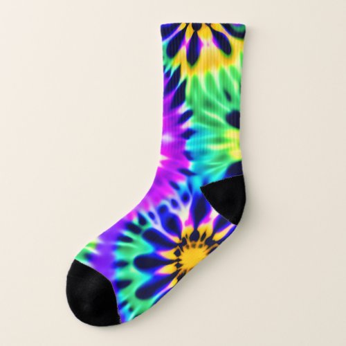 Abstract Tie Dye Adire Pattern Socks