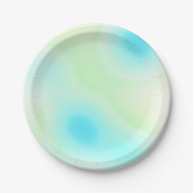 Abstract Tie Dye Style Paper Plates (Front)