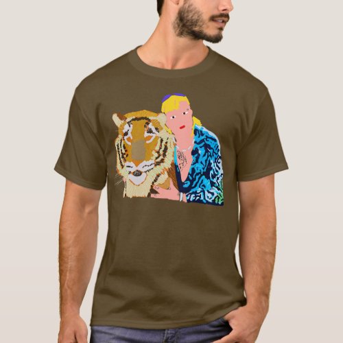 Abstract Tiger and Man T_Shirt