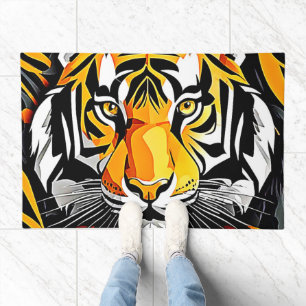 Abstract Tiger Art Doormat