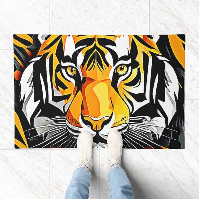 Abstract Tiger Art Doormat (Indoor)
