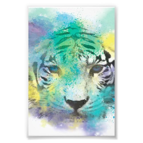 Abstract Tiger  Art Tigers Head  Colorful Lover Photo Print
