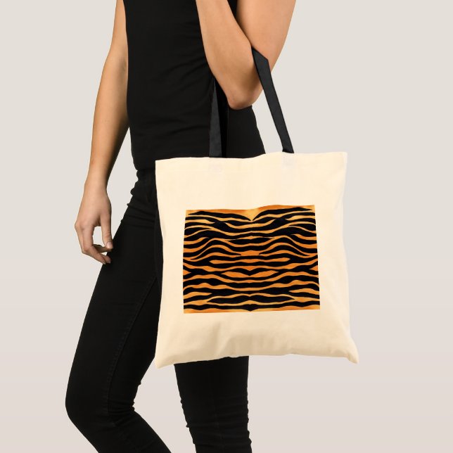 Abstract Tiger Print Tote Bag (Front (Product))