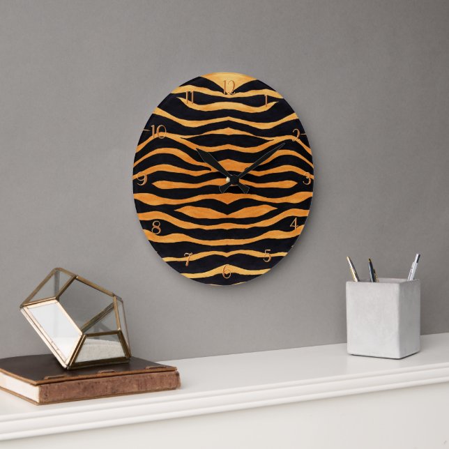 Abstract Tiger Print Wall Clock (Office)