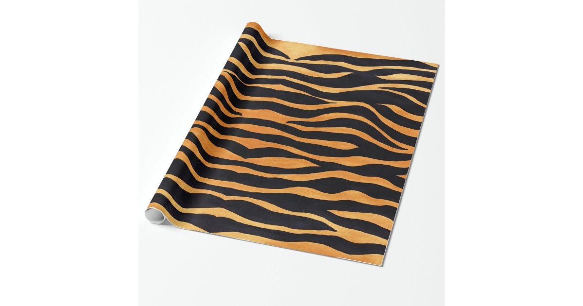 Abstract Tiger Print Wrapping Paper Zazzle