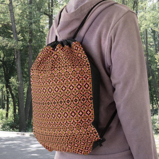 Abstract Tile Pattern Drawstring Backpack (Creator Uploaded)