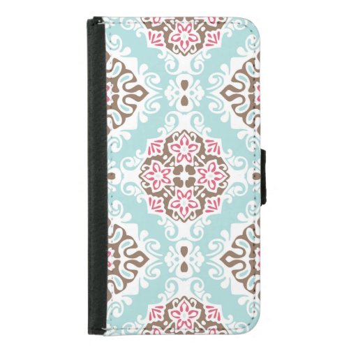 Abstract Tiled Vintage Seamless Pattern Samsung Galaxy S5 Wallet Case