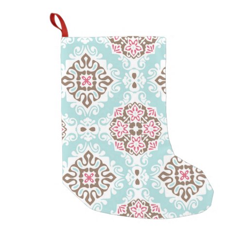 Abstract Tiled Vintage Seamless Pattern Small Christmas Stocking