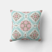 Abstract Tiled: Vintage Seamless Pattern Throw Pillow (Back)