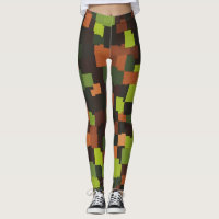 Abstract tiles pattern camouflage army leggings