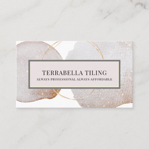 Abstract Tiling Flooring Business Card