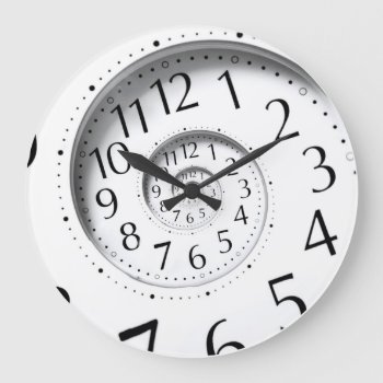 Abstract Time Spiral Infinity Decorative Clock by NiceTiming at Zazzle