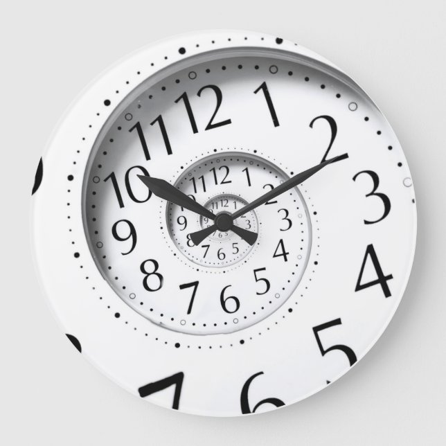 Abstract Time Spiral Infinity Decorative Clock (Front)