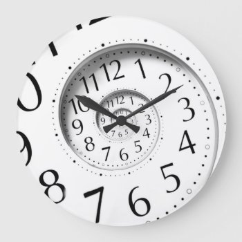 Abstract Time Spiral Infinity Wall Clock by NiceTiming at Zazzle