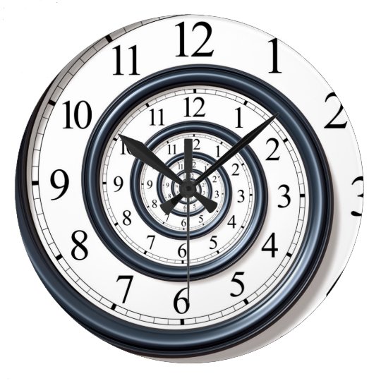 Abstract Time Spiral Infinity Wall Clock