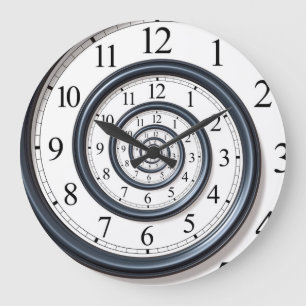 Abstract Time Spiral Infinity Wall Clock