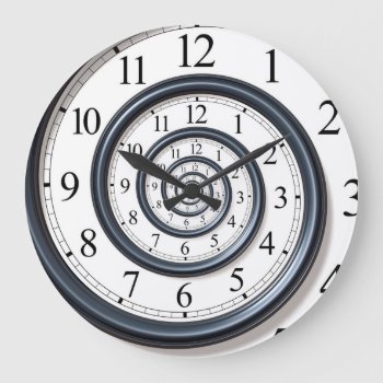 Abstract Time Spiral Infinity Wall Clock by NiceTiming at Zazzle