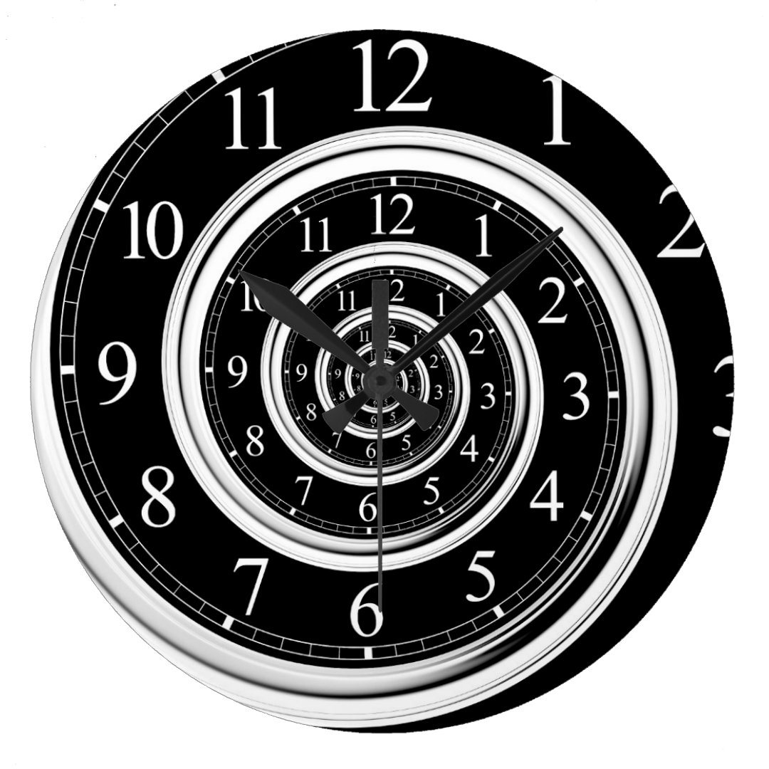 Abstract Time Spiral Infinity Wall Clock Zazzle