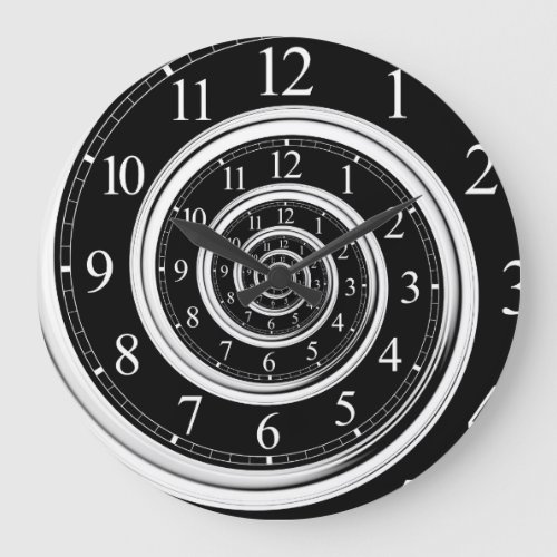 Abstract Time Spiral Infinity Wall Clock