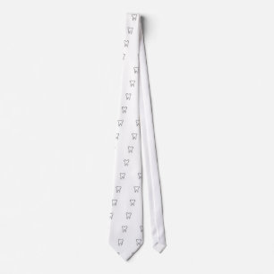 Abstract tooth graphic tie