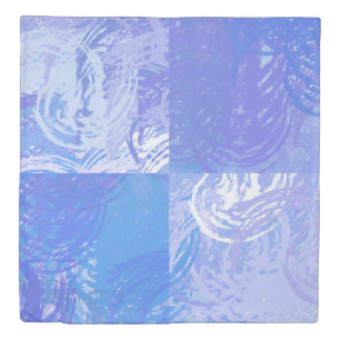 Abstract Tossed Turquoise and Purple Duvet Cover