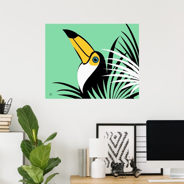 Abstract Toucan Art Poster (Home Office)
