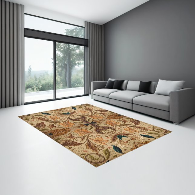 Abstract traditional folk antique tribal graphic  rug (Insitu (Indoor 3))