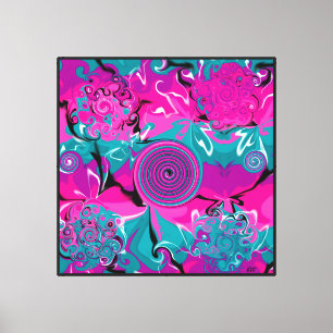 Abstract Tranced by Orchid 665 Canvas Print
