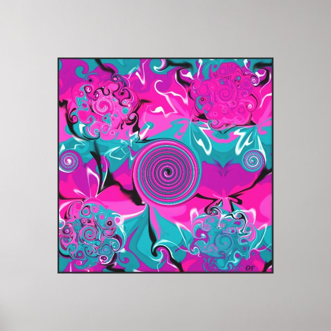 Abstract Tranced by Orchid 665 Canvas Print (Front)