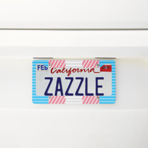 Abstract Transgender Pride Flag   License Plate Frame