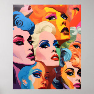 Abstract transgender women poster
