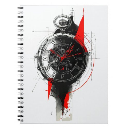 Abstract Trash Polka Pocket Watch Notebook
