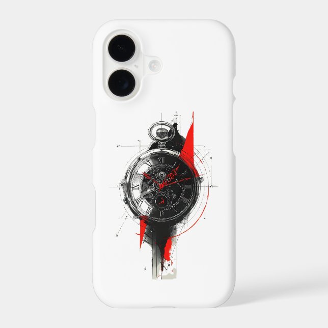 Abstract Trash Polka Pocket Watch Phone Case (Back)