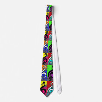 Abstract Treble Clef Neck Tie