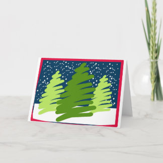 Abstract Tree 2 Holiday Card