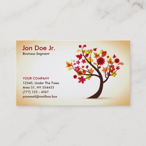 Abstract tree business card