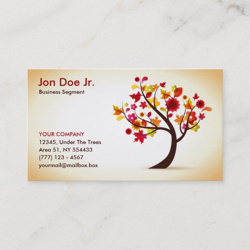 Customizable Abstract tree business card