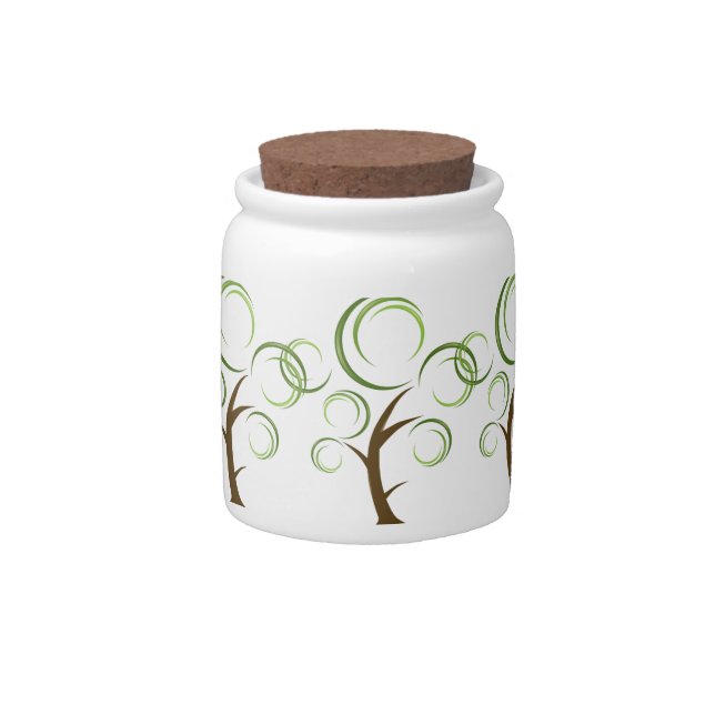 Abstract Tree Candy Jar (Front)
