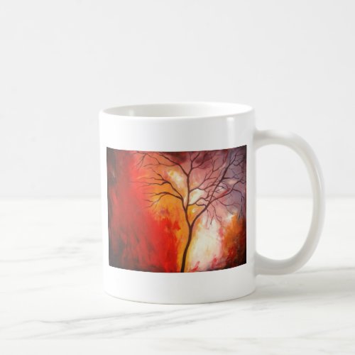 Abstract Tree Canvas Painting Coffee Mug